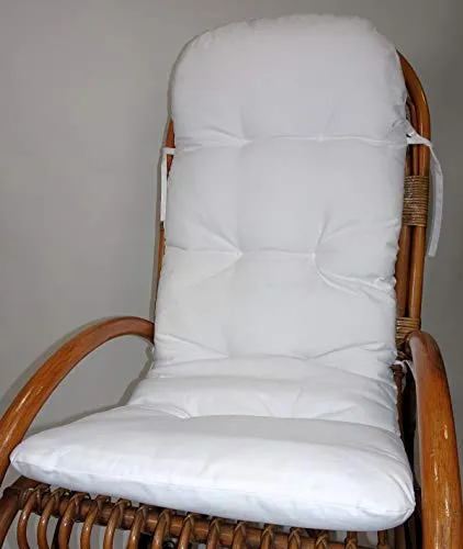 Rattani Polsterauflage für Rattan Schaukelstuhl in weiß von Rattani