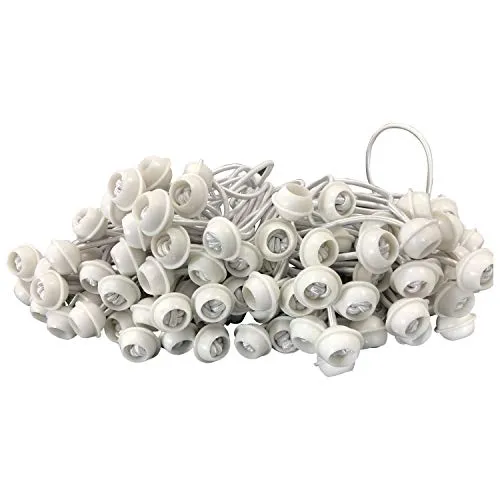 DEGAMO Partyzelt Zubehör - Spanngummi mit Kugel für Zeltplanen, 100 Stück - Partyzelte Zubehör - 100 flexible Gummiverspanner für Zeltplanen, ideal zum Befestigen und Aufrüsten von Zelten ohne Halteringe.