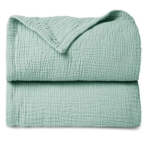 lulumoon Musselin Babydecke Baumwolle – Atmungsaktive Decke Neugeborene