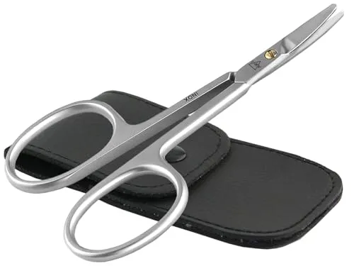 Nagelschere Kinder mit abgerundeten Enden im Etui - Rostfreie Babynagelschere abgerundet (Nagelschere mit abgerundeten Enden 9 cm + Etui)