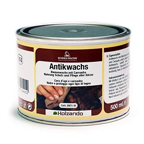 500ml Antikwachs EN-71/3 Zertifiziert (48 - Eiche mittel)