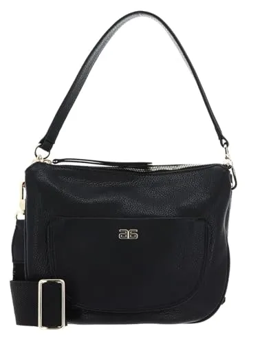 Abro Leather Dalia Hobo Bag Clara S Black/Gold