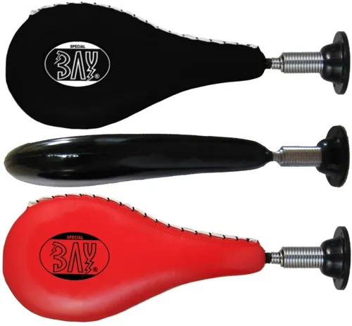 BAY-Sports Doppelendball Wandschlagpolster - Boxen - Vollfüllung flexibler Feder für optimale Dämpfung und Schlagsicherheit, ideal für Kampfsportler in Boxen, Kickboxen und Krav Maga.