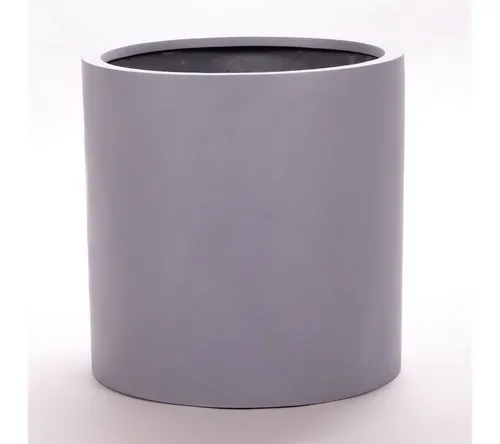 Elegant Einrichten Pflanzkübel Elegant Einrichten Pflanzkübel Fiberglas Zylindrisch D50xH50cm Grau (1 St)