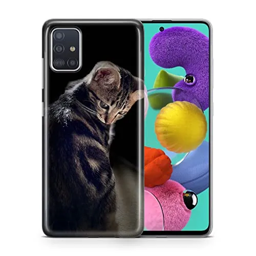 König Design Handyhülle kompatibel mit Huawei P40 Silikon Case Hülle Sturzsichere Back-Cover Handyhülle Junge Katze