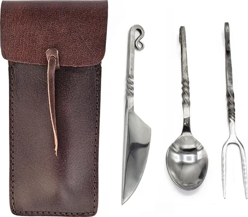 Mittelalter-Besteckset 4-teilig Edelstahl Fuhrmannsbesteck