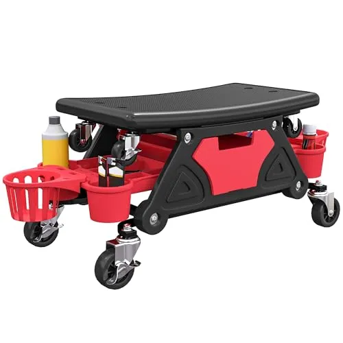 HOMCOM Werkstatthocker mit Rollen
