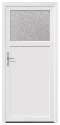 vidaXL Seiteneingangstür Weiß 88 x 198 cm PVC - Moderne Seiteneingangstür aus robustem PVC mit Stahlkern. Ideal für stilvolle Eingänge, bietet Sicherheit durch 5-Punkt-Verschluss und einfache Installation. Perfekt für Flure und Wohnräume.