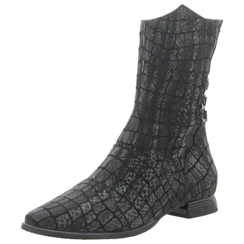 Simen Stiefelette grau|schwarz 37 EU – Elegante Echtleder-Stiefelette - Stilvolle Stiefelette in grau und schwarz aus hochwertigem Echtleder. Mit praktischem Reißverschluss für einfaches An- und Ausziehen, ideal für jeden Anlass.
