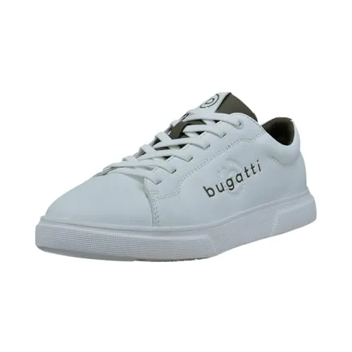 bugatti Sneaker aus Lederimitat in Weiß – Größe 40 EU - Moderne Sneaker in Weiß aus Lederimitat, ideal für lässige Outfits. Bequem mit Schnürung und Blockabsatz für den täglichen Einsatz.