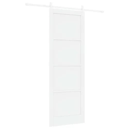 vidaXL Schiebetür ORKDAL Weiß 83 x 232 cm Massives Kiefernholz, Elegante Schiebetür, robuste moderne Trennwand, coole platzsparende Raumtrennung, leiser Betrieb