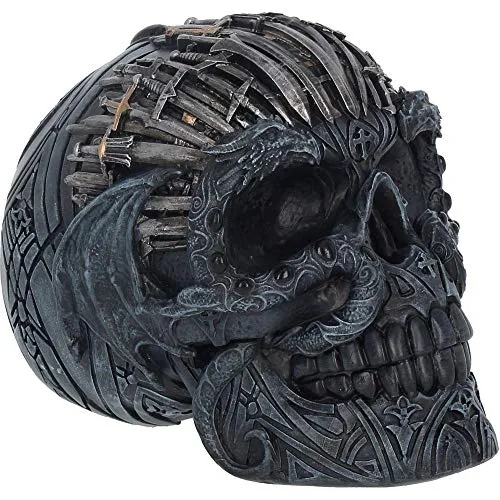 Nemesis Now Schwert Totenkopf Figur 18,5 cm Harz, Schwarz