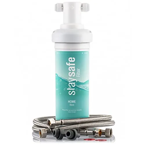 stsafe BASE Wasserfilter Untertisch I optimale Schadstoffentfernung I kein zusätzl. Wasserhahn nötig I Aktivkohle Wasserfilter Set I schneller Einbau unter der Spüle I Trinkwasserfilter für Küche