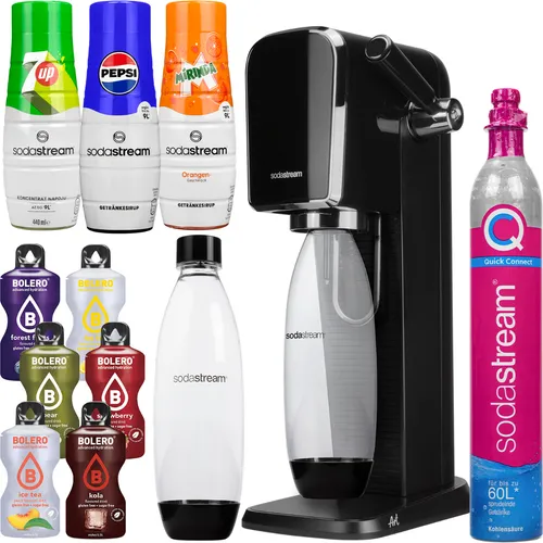 SodaStream Art Black Wassersprudler mit Sirupen in schwarz von SodaStream