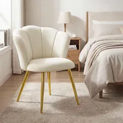 VASAGLE Esszimmerstuhl mit blütenblattförmiger Rückenlehne, gepolstert, Samt - Eleganter VASAGLE Esszimmerstuhl mit blütenblattförmiger Rückenlehne, gepolstert und aus weichem Samt. Ideal für Küche, Wohnzimmer und Schlafzimmer, bis 150 kg belastbar. Genießen Sie stilvollen Komfort in jedem Raum.