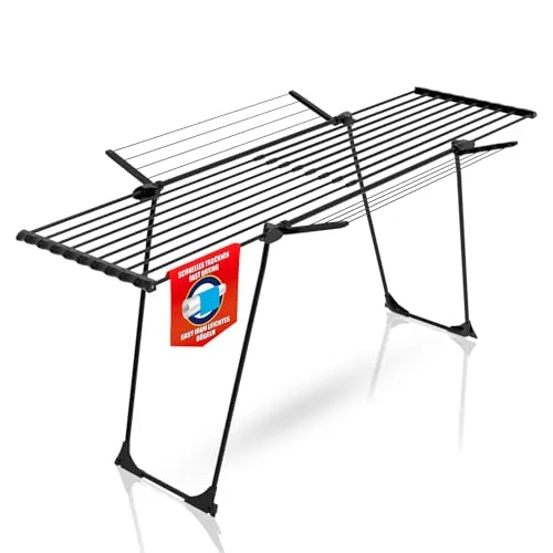 BigDean Wäscheständer Jumbo Schwarz in schwarz von BigDean