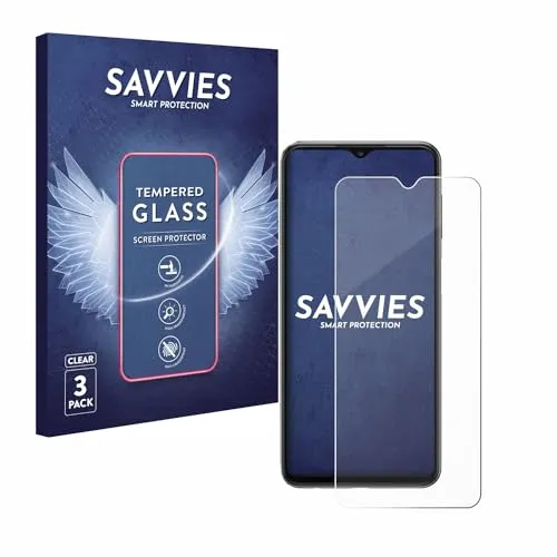Savvies Panzer Schutz Glas für Samsung Galaxy A23 5G (3 Stück) 9H Hartglas, Anti-Fingerprint, Displayschutz