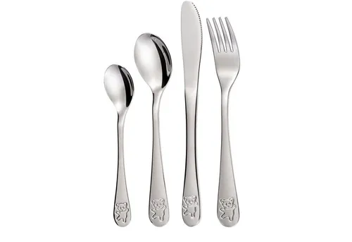 GRÄWE Kinderbesteck GRÄWE Kinderbesteck TEDDY 4-teilig Edelstahl 18/10, Edelstahl 18/10