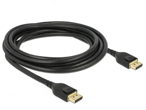 Delock Kabel Displayport 1.4 - 8K 60Hz, 3m für Gaming Monitor und Grafikkarte, Ultra HD 2 zertifiziert mit HDR und 32,4 Gb/s Bandbreite
