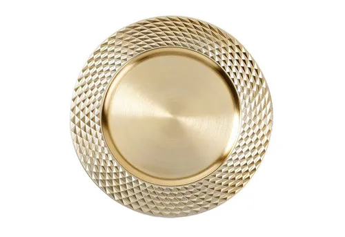 MAGIC by Inge Dekoteller, Dekoteller 33cm Kunststoff Rauten - Gold