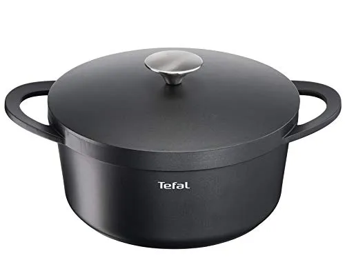 Tefal TRATTORIA E21846 Schmortopf 24 cm – Induktionsgeeignet - Kochtöpfe mit hervorragender Wärmespeicherung und langlebiger Antihaft-Beschichtung für müheloses Kochen und einfache Reinigung. Ideal für schmackhafte Schmorgerichte.