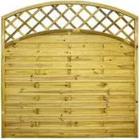 GartenLand Dichtzaun VARIO Gebogen mit Rankgitter 180x180 cm - Eleganter Dichtzaun VARIO mit gebogener Oberkante und integriertem Rankgitter. Ideal für Sichtschutz und individuelle Gestaltung Ihres Gartens. Kiefernholz, kesseldruckimprägniert für Langlebigkeit und Widerstandsfähigkeit.