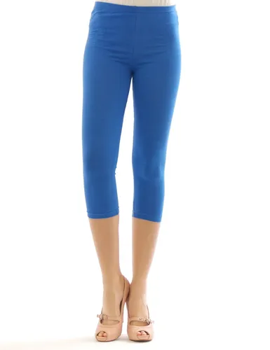 Damen 3/4 Capri Leggings Leggins kurze Knie Hose Baumwolle