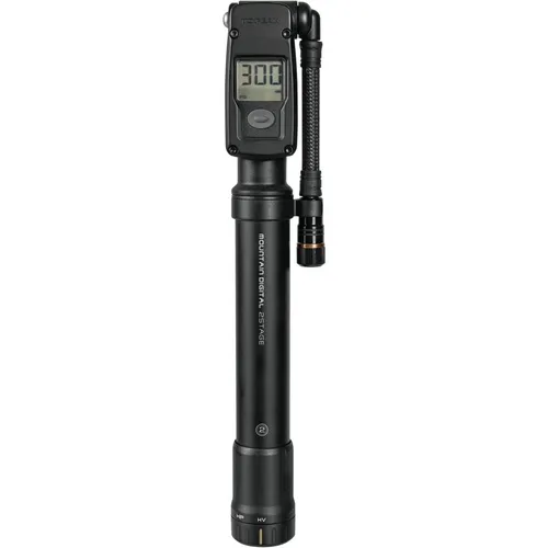 Topeak Mountain Digital 2Stage Minipumpe - 2Stage-Selector für hohe Druckwerte bis 20,7 bar, digitales Manometer und Pressure-Rite-Connector für einfache Handhabung