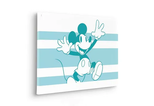Keilrahmenbild MICKEY PLAYFUL - blau-weiß - 40x60 cm - Bilder & Drucke, stilvolles Wandbild mit Mickey Mouse Motiv, ideal für Disney-Fans und als dekorativer Hingucker im Wohnraum.