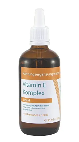 VITARAGNA® Vitamin-E Komplex flüssig - Hochdosierte Tropfen für optimale Bioverfügbarkeit - Nahrungsergänzungsmittel mit reinem Vitamin E aus Sonnenblumenöl, hochdosiert und ohne Soja. Ideal für eine gesunde Ernährung und hohe Absorption im Körper.