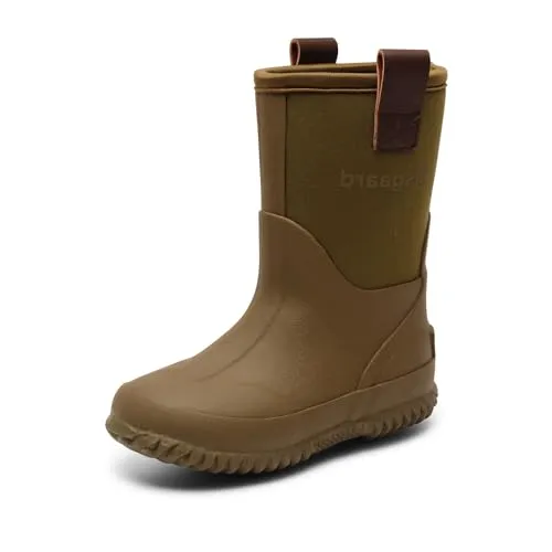 bisgaard Gummistiefel in Braun/Khaki, Größe 22 - Babygummistiefel mit wärmendem Wollfutter und rutschhemmender Sohle, ideal für kleine Entdecker an regnerischen Tagen.