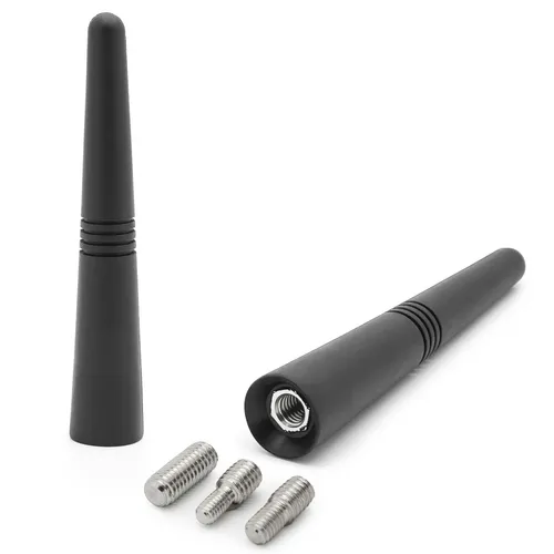 KFZ PKW Auto 9cm Gummi Dach Kurz Stab Antenne Gewinde Adapter M4 M5 M6 Radio