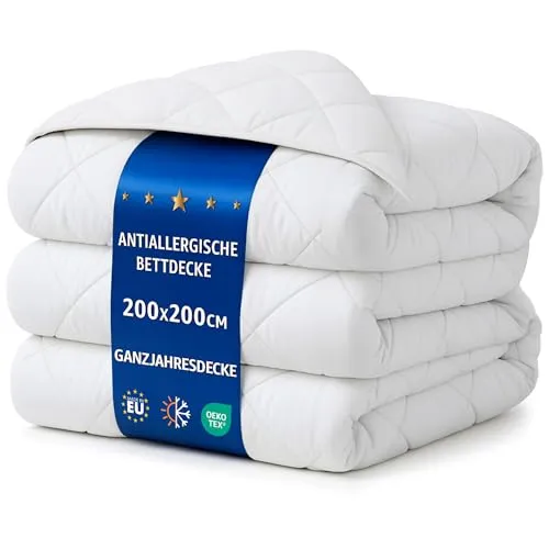 Amazinggirl Bettdecke 200x220 – Ganzjahres-Steppbett für höchsten Schlafkomfort - Vielseitige Ganzjahresdecke für angenehme Wärme und Atmungsaktivität. Hochwertige Verarbeitung sorgt für Langlebigkeit. Leicht zu pflegen und hygienisch, ideal für erholsamen Schlaf.
