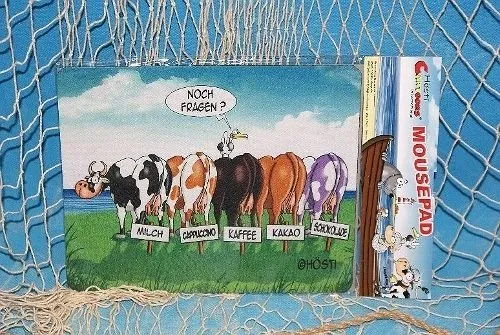 Mouse Pad Hösti *5 Kühe*Milch-Cappucino-Kaffee-Kakao-Schoko.noch Fragen*Mauspad