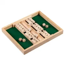 Shut The Box - Brettspiel aus Holz für 2 Spieler, fördert logisches Denken und Kombinationsvermögen, ab 8 Jahren
