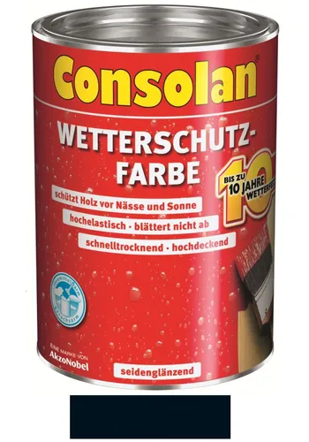 Consolan Wetterschutz-Farbe Schwarz 10 Liter NEUWARE Art. Nr. 5087493