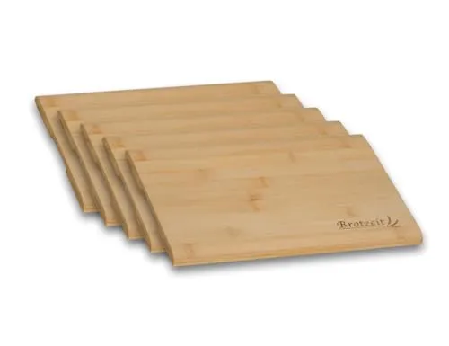 Kesper 5er Pack Brotzeitbrett aus Bambus | 32 x 21 cm von Kesper