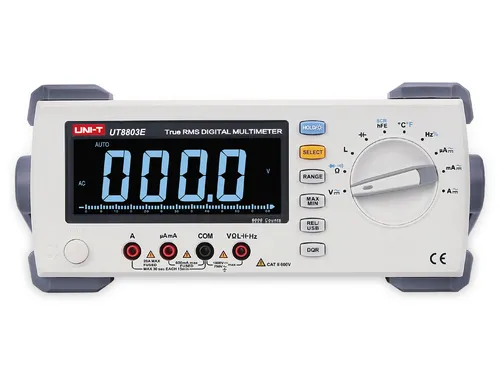 UNI-T UT8803E True RMS Multimeter - Spannungsprüfer mit 6000 Counts, ideal für präzise Messungen von AC/DC-Spannung, Strom und mehr. Das große Display mit Hintergrundbeleuchtung sorgt für einfache Ablesbarkeit, selbst bei schwachem Licht.