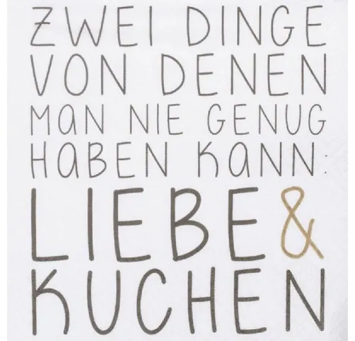 Räder Serviettenhalter Design Cocktailserviette Zwei Dinge von denen ... (20-teilig)