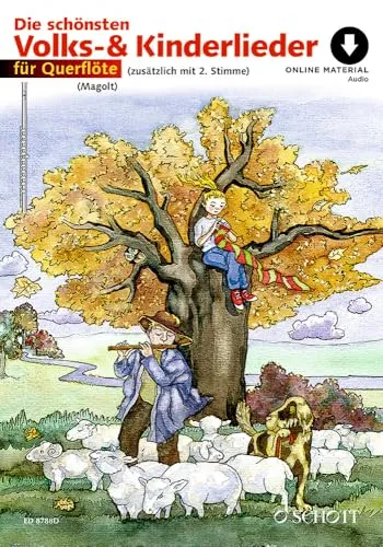 Die schönsten Volks- und Kinderlieder: sehr leicht bearbeitet. 1-2 Flöten.