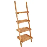 Blumenleiter „Helma“ aus Holz - honigfarben - Topfpflanzenständer aus hochwertigem Holz, perfekt für kreative Pflanzenarrangements und stilvolle Raumgestaltung.