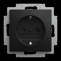 Steckdosen Einsatz 20 EURB-915 schwarz, Retail in schwarz von Busch-Jaeger