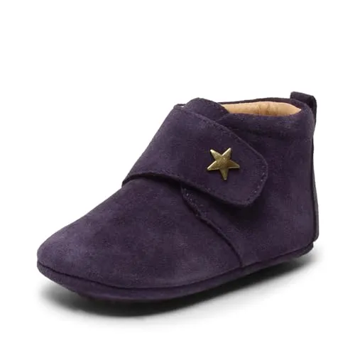 Bisgaard Baby Star Purple EU 23 - Bequeme Hausschuhe für Kinder - Zehentrennersandalen mit Mid-Cut-Schnitt, aus hochwertigem Leder und komfortablem Klettverschluss. Ideal für entspannte Wohlfühlmomente zu Hause.