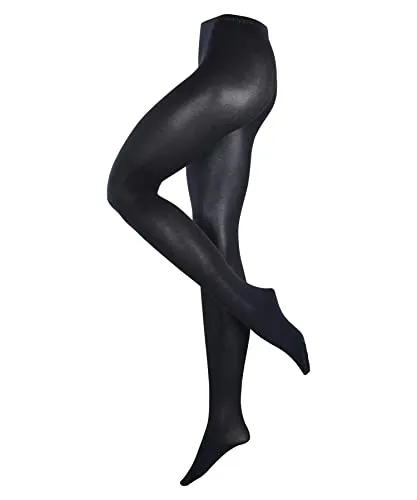 ESPRIT Damen Strumpfhose Cotton W Ti Baumwolle einfarbig 1 Stück, Blau Marine 6120, 42-44
