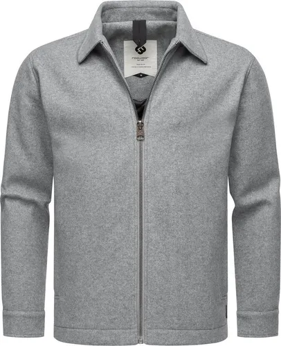 Ragwear Herren Übergangsjacke Azzte Felt YOUMODO Light Grey Gr. XL - Funktionsjacken: Windabweisende Hemdjacke mit weicher Woll-Optik für hohen Tragekomfort und stilvolle Details, ideal für Übergangszeiten.