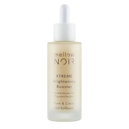 mellow NOIR XTREME Brightening Booster 30ml | Serum gegen Pigmentflecken - Gesichtsserum mit intensiver Hautaufhellung, reduziert dunkle Flecken in nur 14 Tagen um bis zu 49,3%. Vegane, zertifizierte Naturkosmetik für einen ebenmäßigen Teint.