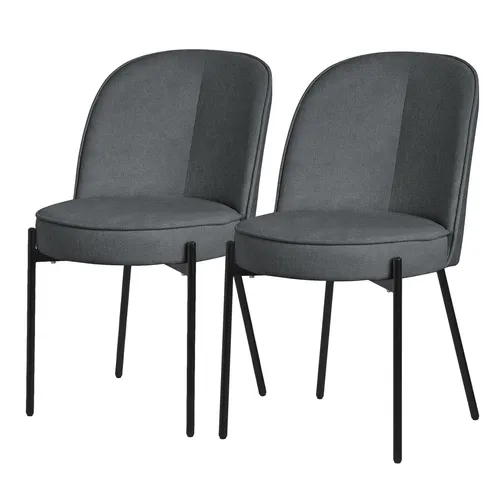 ML DESIGN 2er Set Esszimmerstuhl Anthrazit - Komfortables 2er Set Esszimmerstühle mit modernem Design. Robustes Stahlgestell und hochwertiger Stoffbezug sorgen für Langlebigkeit und Stil in jedem Raum.