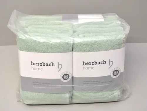 herzbach home Premium Handtücher-Set 100% Baumwolle in türkis von Herzbach home