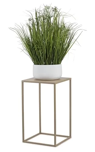 HowHomely Blumenständer Metall Beige 40 cm Hoch in beige von HowHomely