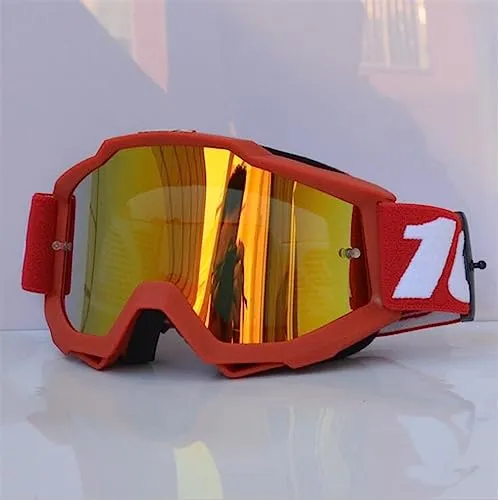 Youehsent Motocross Brille,Motorradbrille Motocross Goggles MTB Gläser Off Road Dirt Bike Motorrad Helme Goggles Ski Sport Gläser Mountainbikebrillen Motorradbrillen (Color : Red)